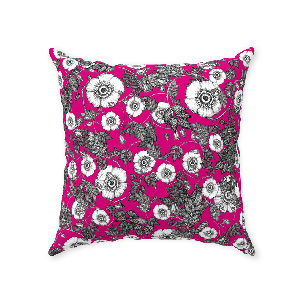 Throw Pillow (Multiple Sizes) Wild Rose 1