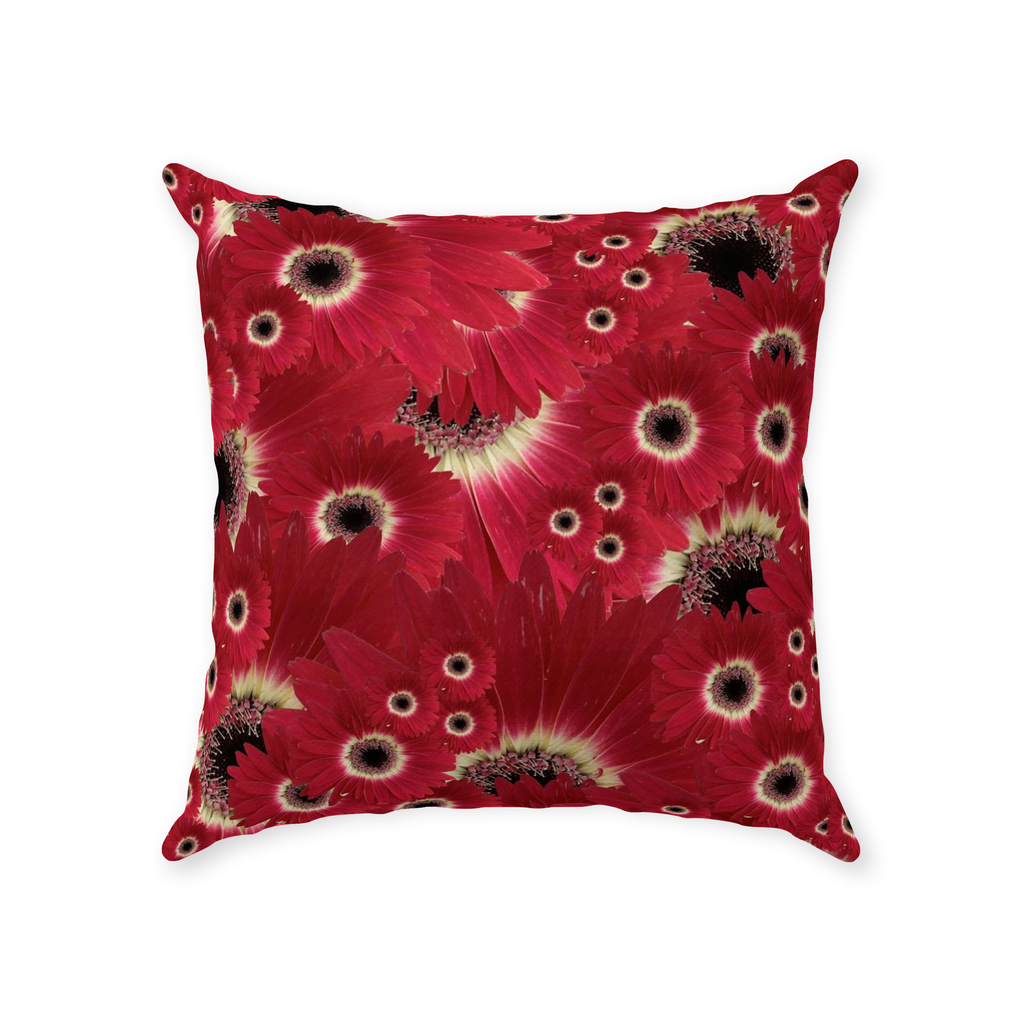 Throw Pillow (Multiple Sizes/Colours) Gerbera Daisy 1