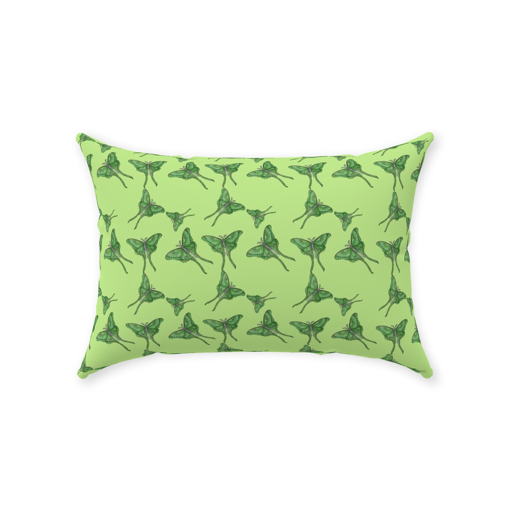 Throw Pillow (Multiple Sizes) Luna Moth 1