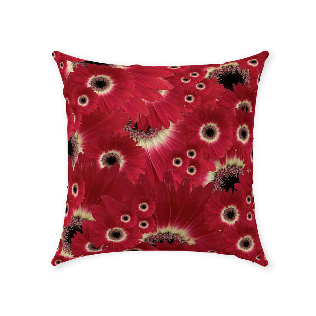 Throw Pillow (Multiple Sizes/Colours) Gerbera Daisy 1