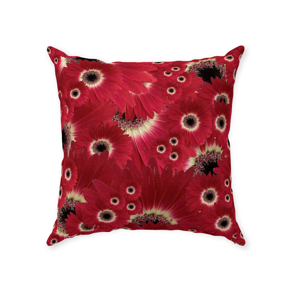 Throw Pillow (Multiple Sizes/Colours) Gerbera Daisy 1