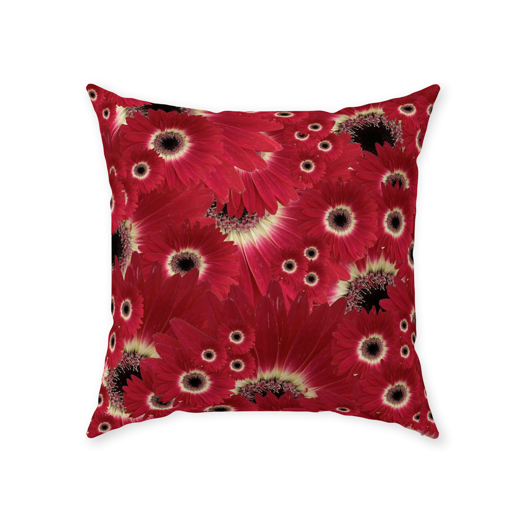 Throw Pillow (Multiple Sizes/Colours) Gerbera Daisy 1