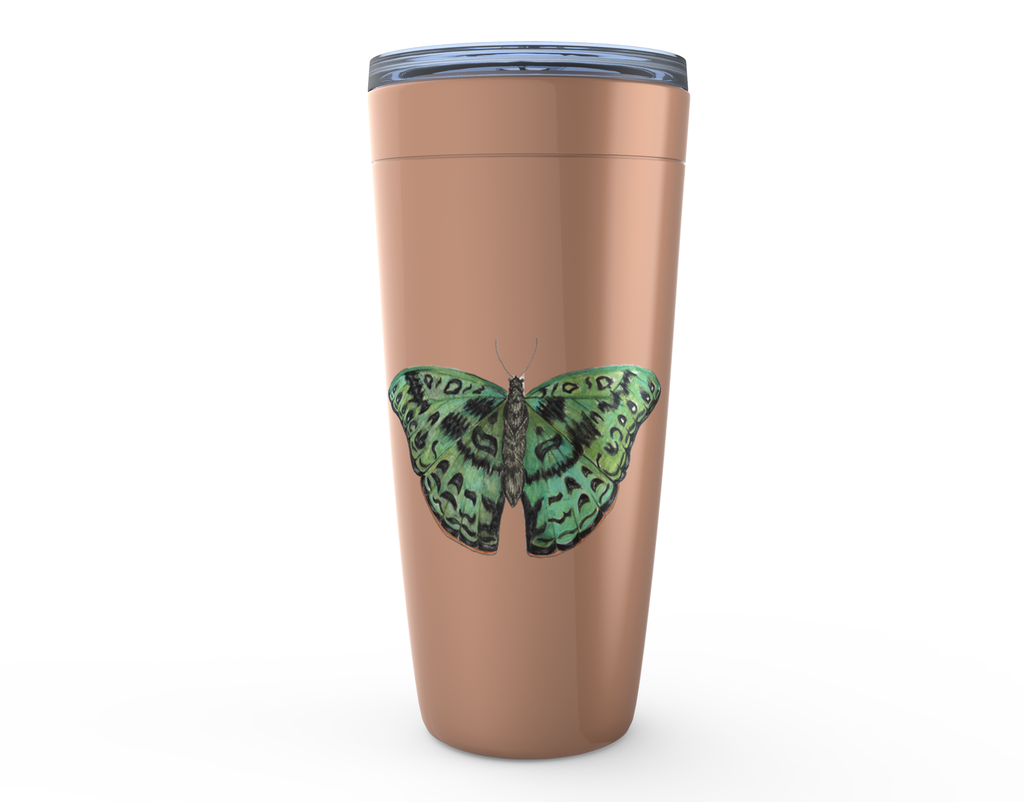 Viking Tumblers (20oz assorted colours) Green African Butterfly  1