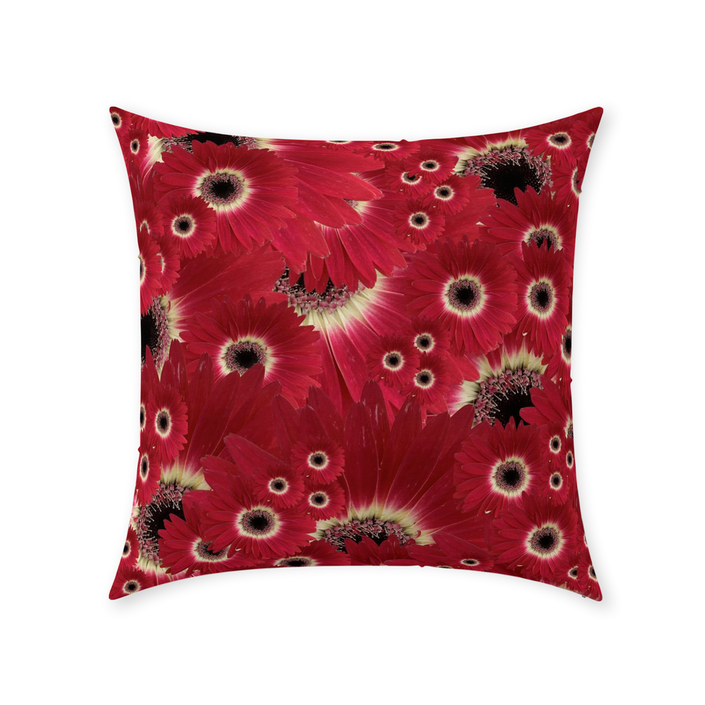 Throw Pillow (Multiple Sizes/Colours) Gerbera Daisy 1