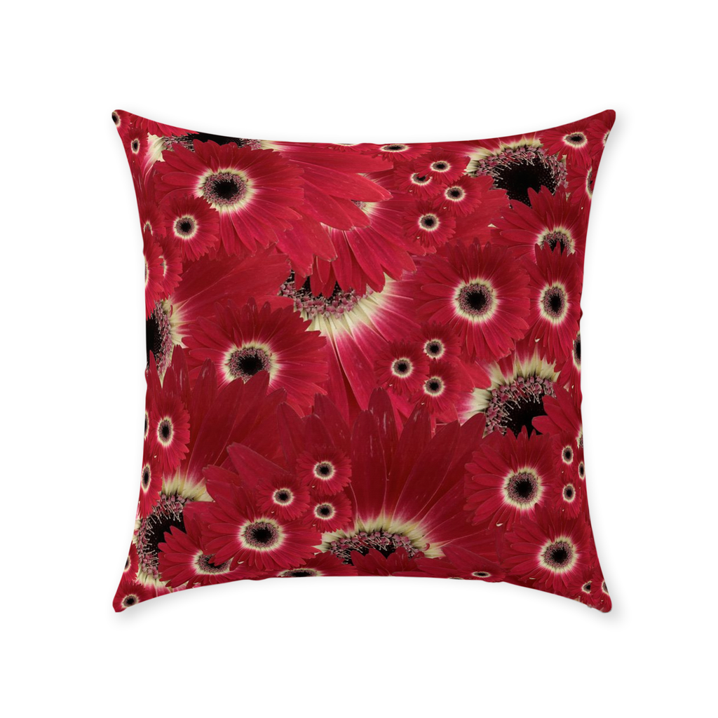 Throw Pillow (Multiple Sizes/Colours) Gerbera Daisy 1