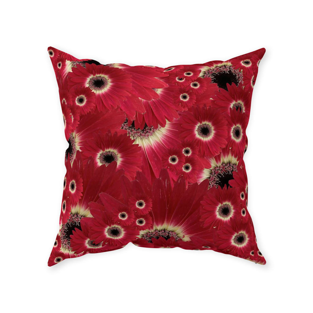 Throw Pillow (Multiple Sizes/Colours) Gerbera Daisy 1