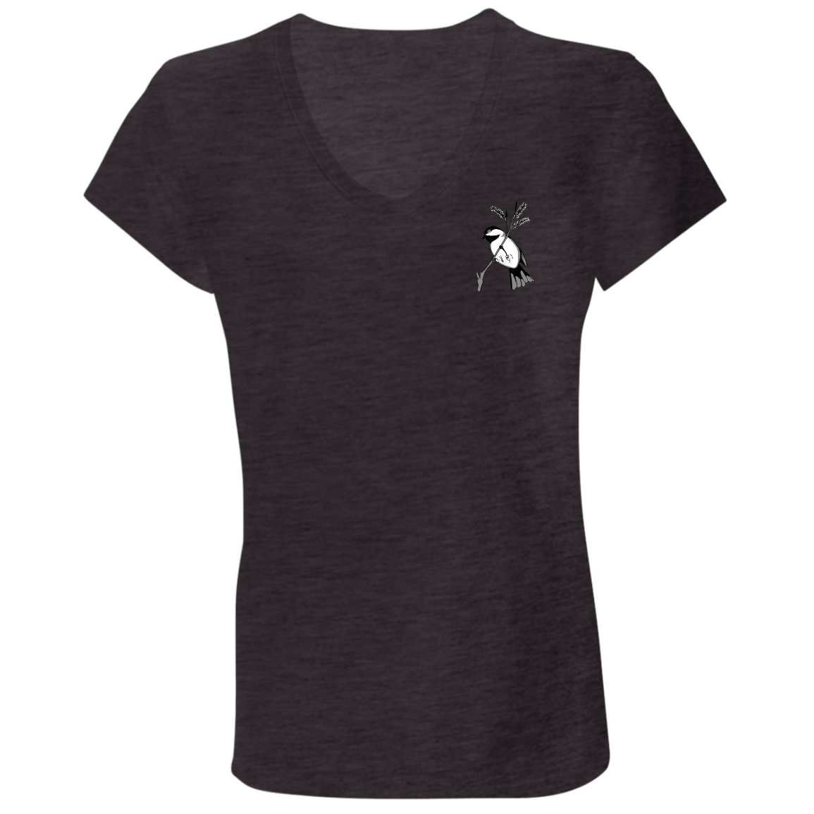 Ladies' V-Neck Tee (Multiple Sizes/Colours) Chickadee 1