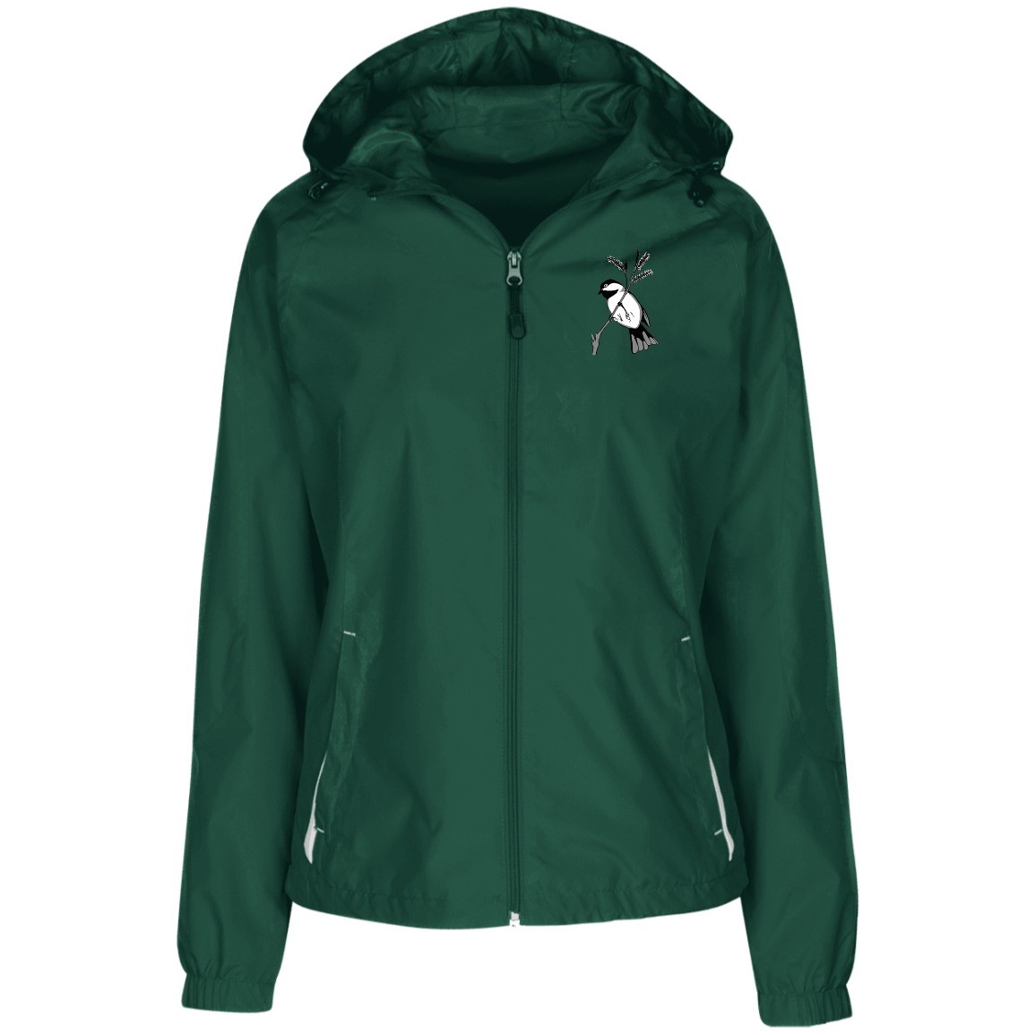 Ladies' Jersey-Lined Hooded Windbreaker (Multiple Sizes/Colours) Chickadee 1