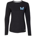 Ladies’  Long Sleeve Tee (Multiple Sizes/Colours) Cramer’s Blue Morpho Butterfly 1