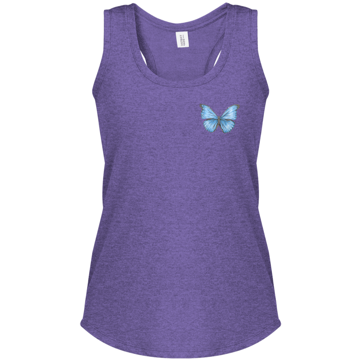 Ladies Racerback Tank (Multiple Sizes/Colours) Cramer's Blue Morpho Butterfly 1