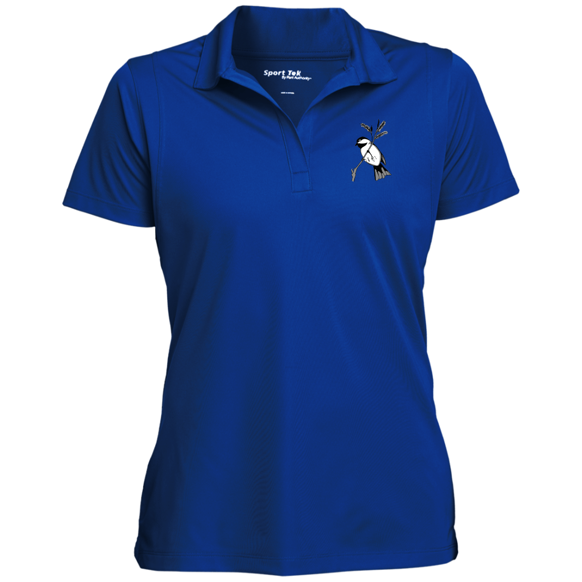 Ladies' Micropique Polo (Multiple sizes/ Colours) Black capped Chickadee 1