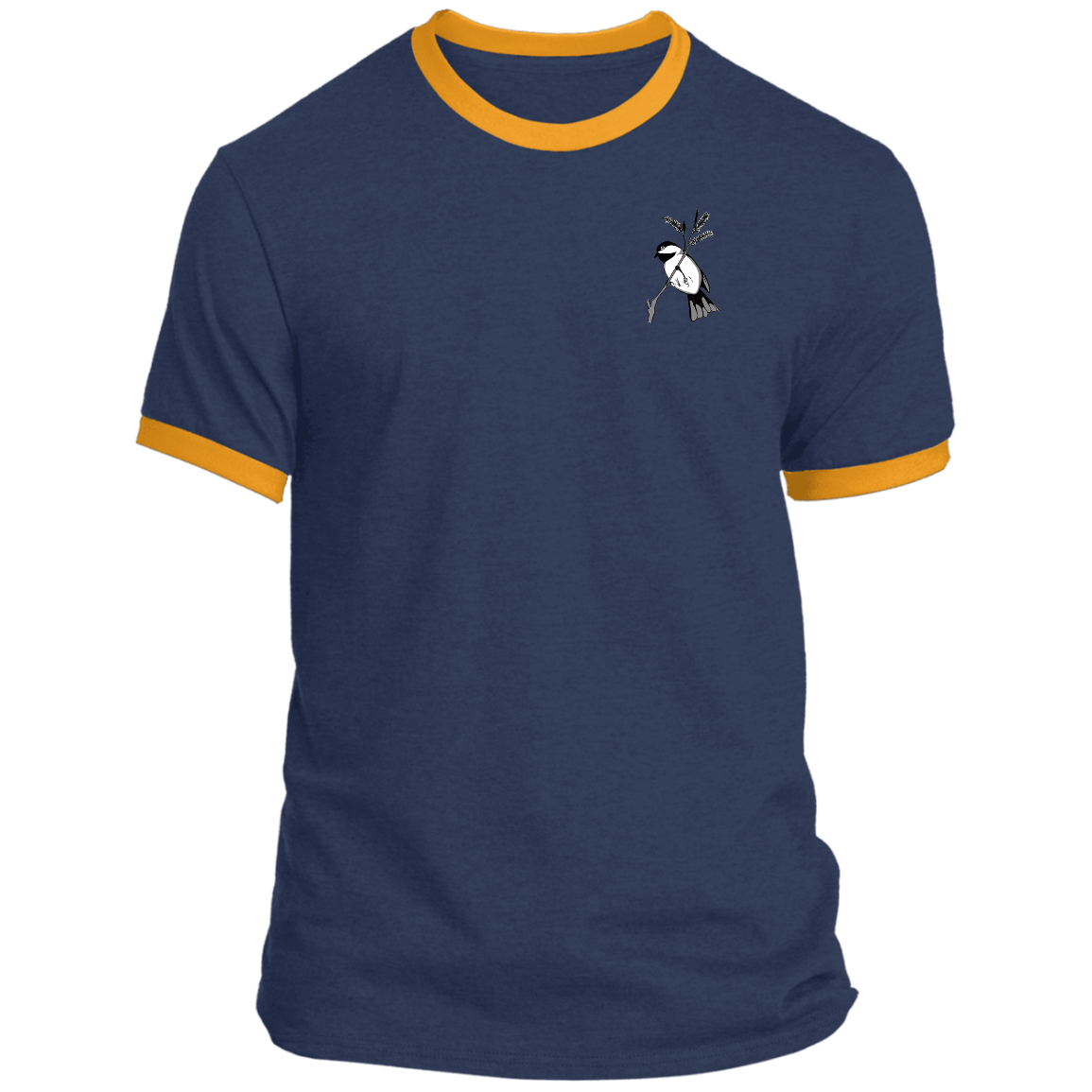 Men’s Ringer Tee (MultipleSizes/Colours) Chickadee 1