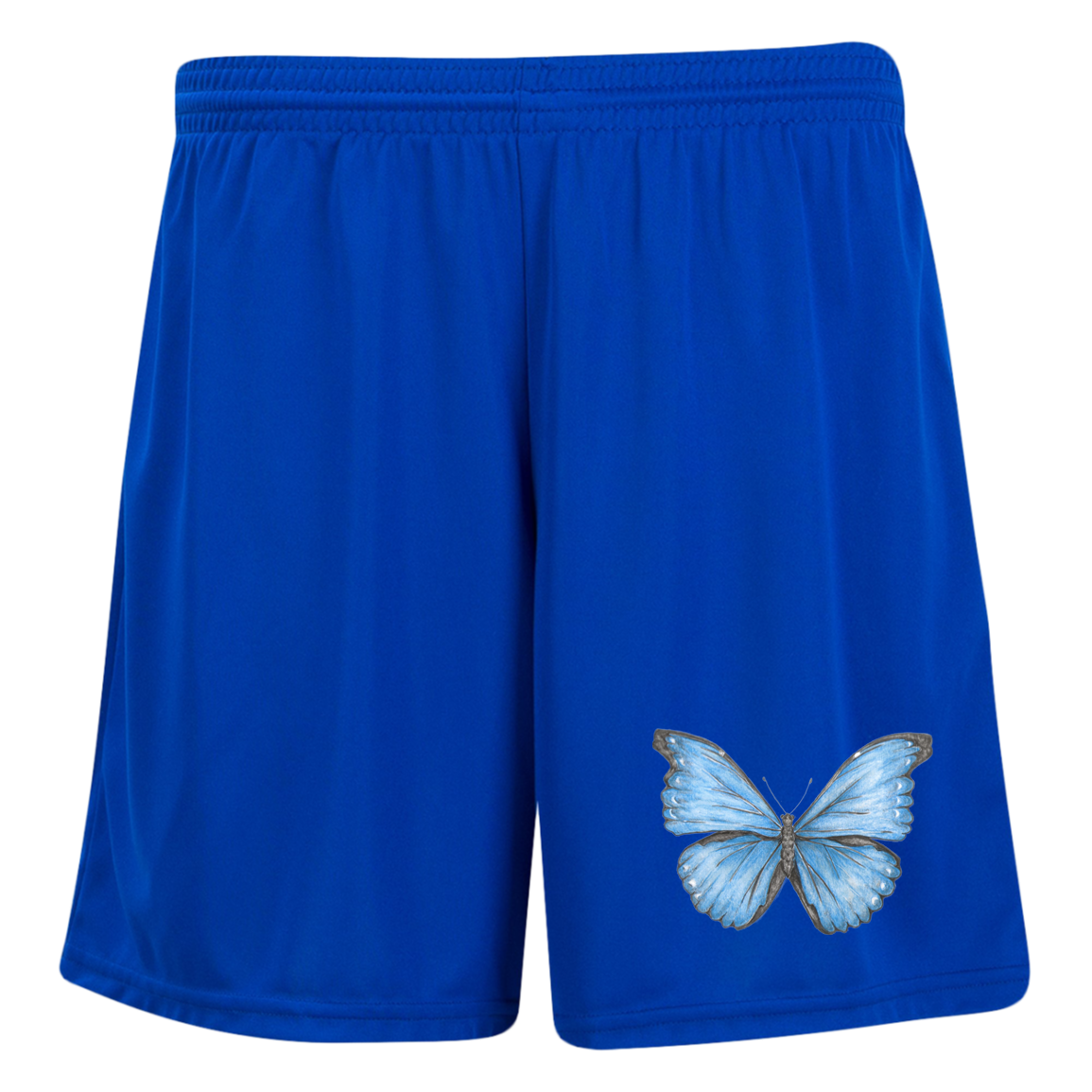 Ladies 7 inch Inseam Shorts (Multiple sizes/Colours) Cramer's Blue Morpho Butterfly 1