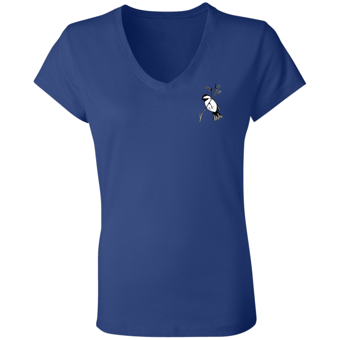 Ladies' V-Neck Tee (Multiple Sizes/Colours) Chickadee 1