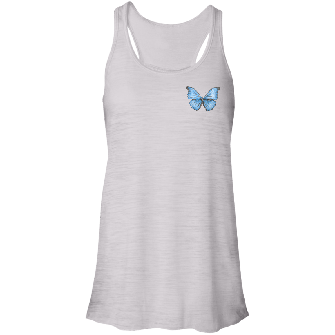 Flowy Racerback Tank (Multiple Sizes/Colours) Cramer’s Blue Morpho Butterfly 1