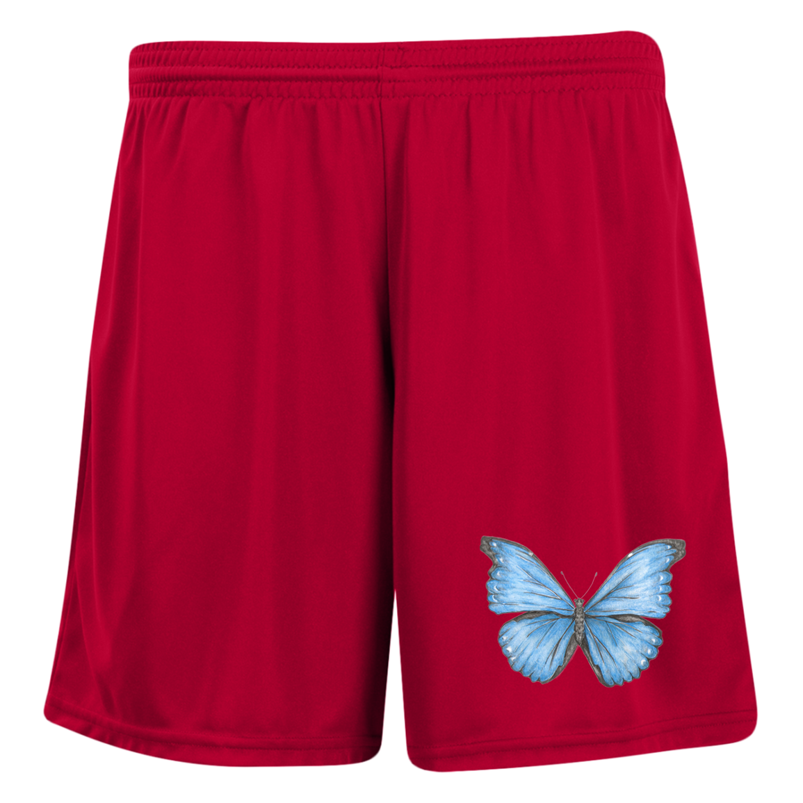 Ladies 7 inch Inseam Shorts (Multiple sizes/Colours) Cramer's Blue Morpho Butterfly 1