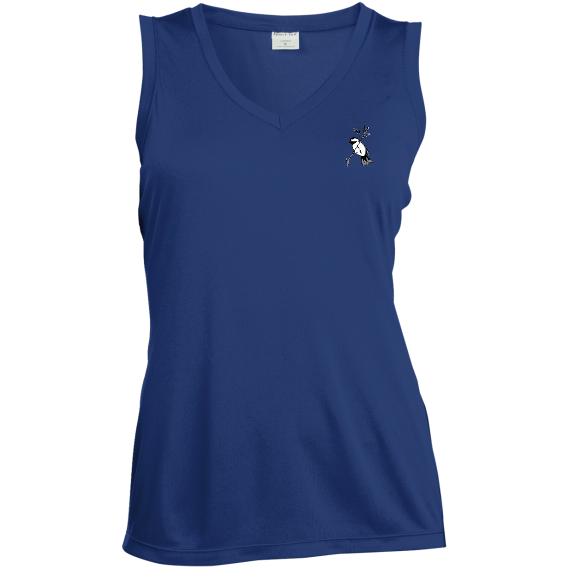 Ladies Sleeveless V-Neck Tee (Multiple Sizes/Colours) Chickadee 1