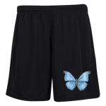 Ladies 7 inch Inseam Shorts (Multiple sizes/Colours) Cramer's Blue Morpho Butterfly 1