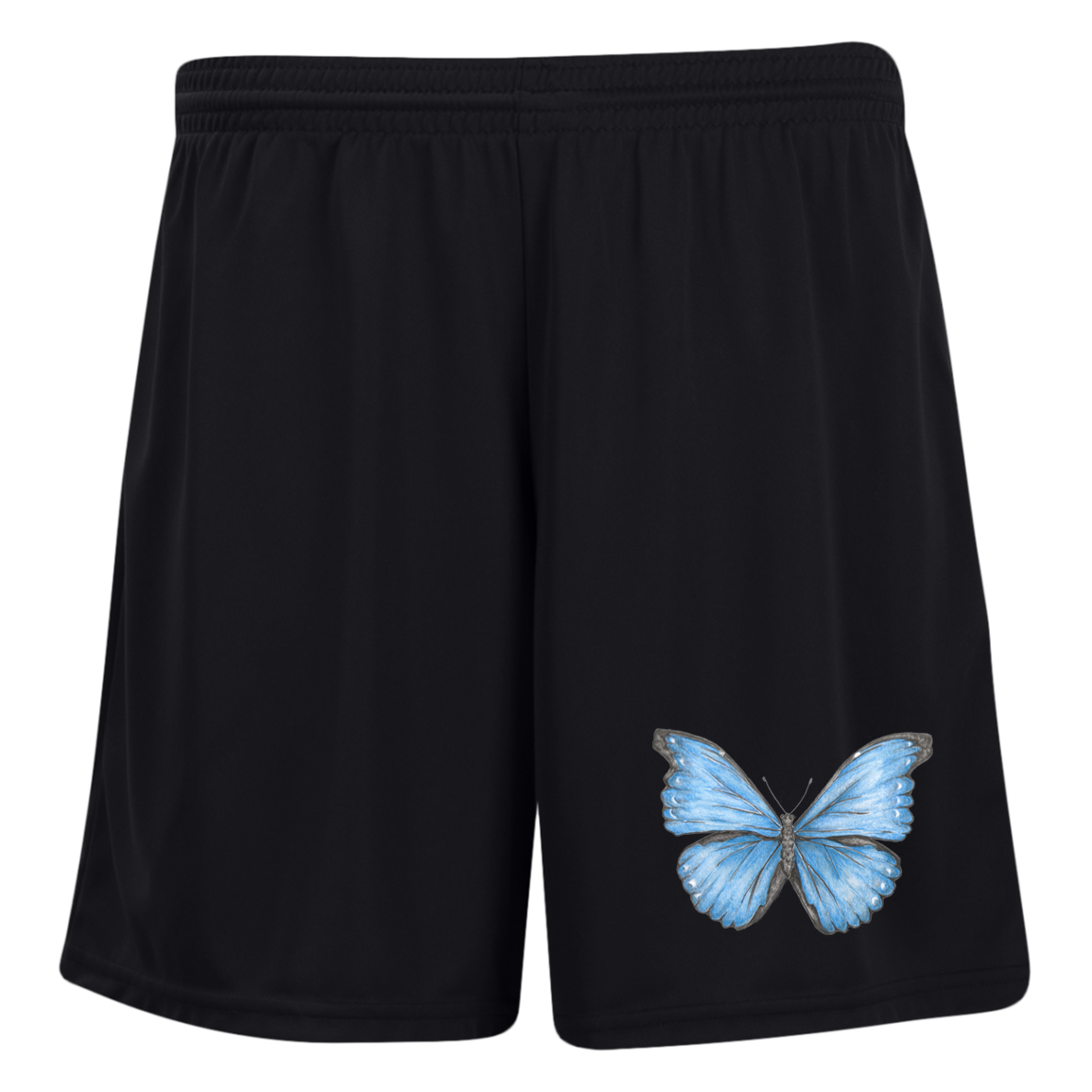 Ladies 7 inch Inseam Shorts (Multiple sizes/Colours) Cramer's Blue Morpho Butterfly 1