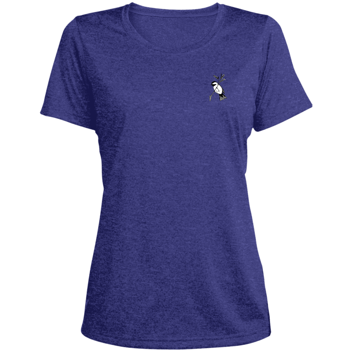 blackcap1png LST360 T-shirt de performance chiné à encolure dégagée pour femme