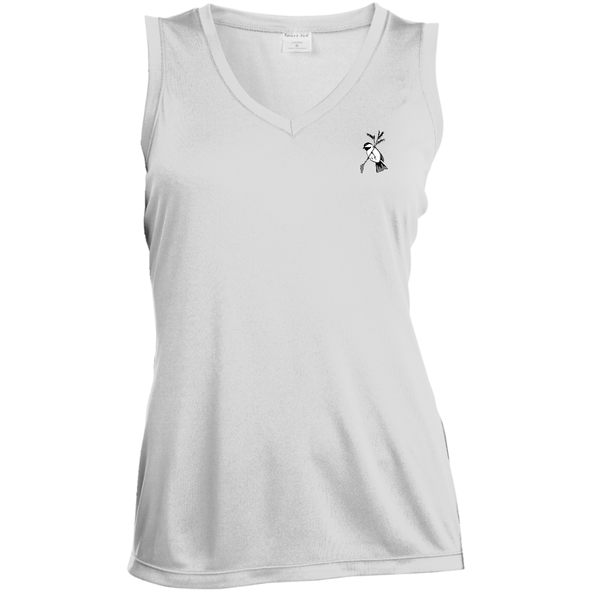 Ladies Sleeveless V-Neck Tee (Multiple Sizes/Colours) Chickadee 1