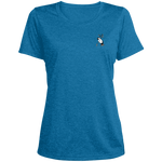 blackcap1png LST360 T-shirt de performance chiné à encolure dégagée pour femme