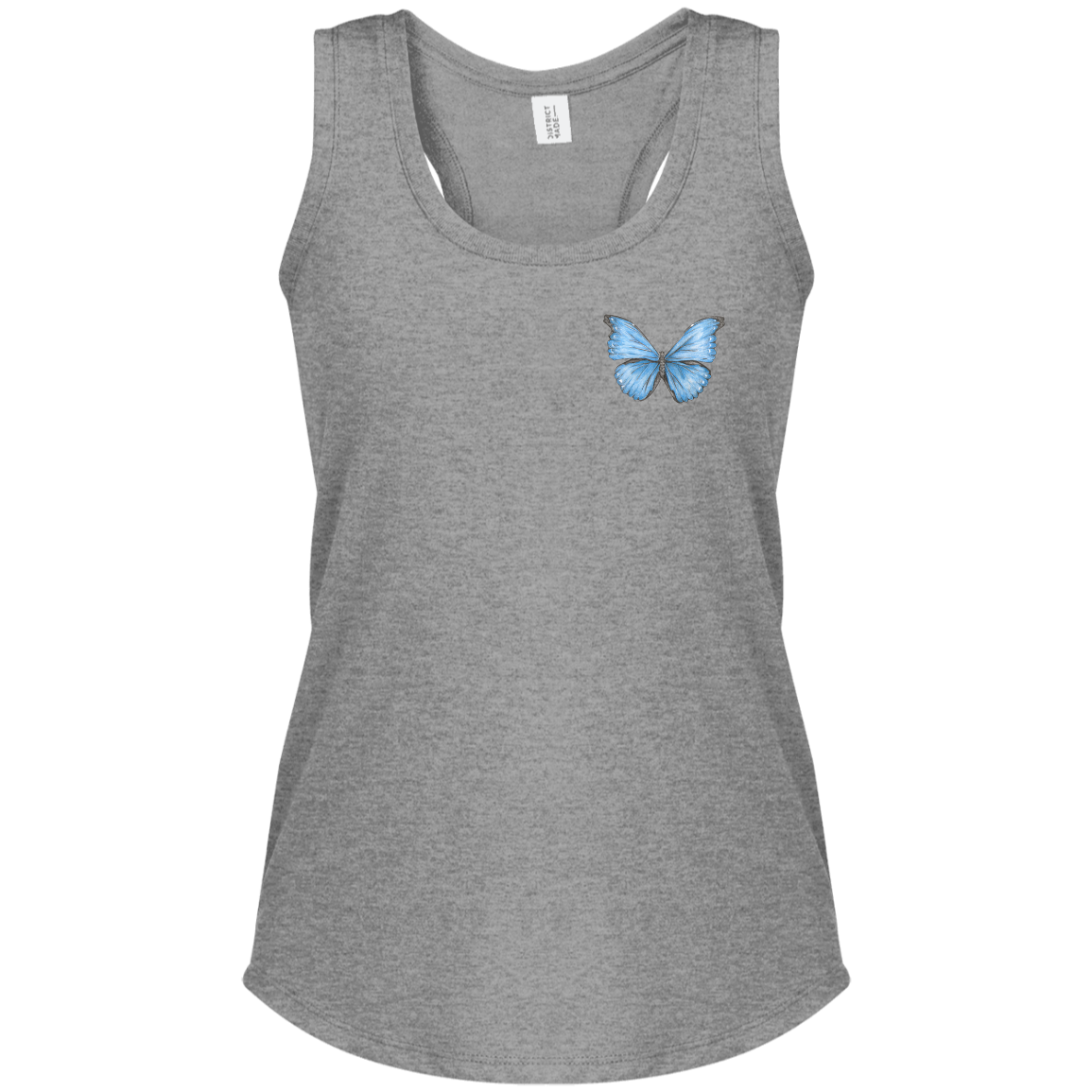 Ladies Racerback Tank (Multiple Sizes/Colours) Cramer's Blue Morpho Butterfly 1