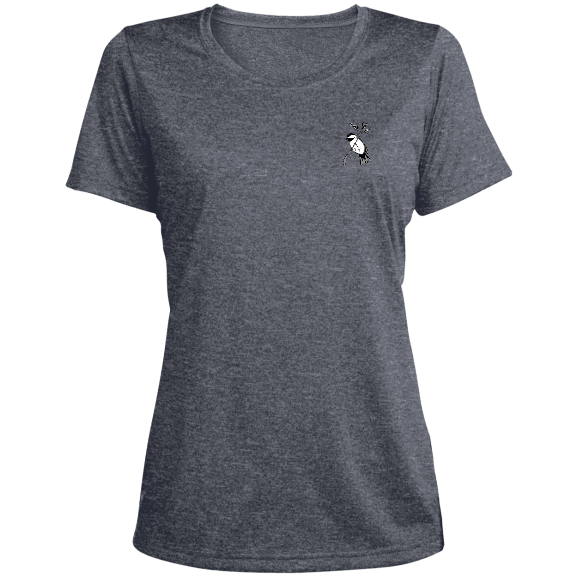 Ladies' Heather Scoop Neck Tee (Multiple Sizes/Colours) Chickadee 1