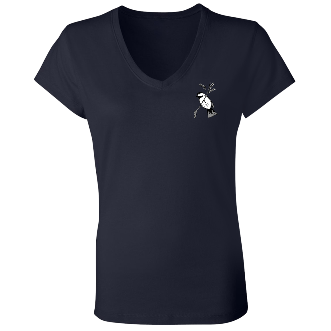 Ladies' V-Neck Tee (Multiple Sizes/Colours) Chickadee 1