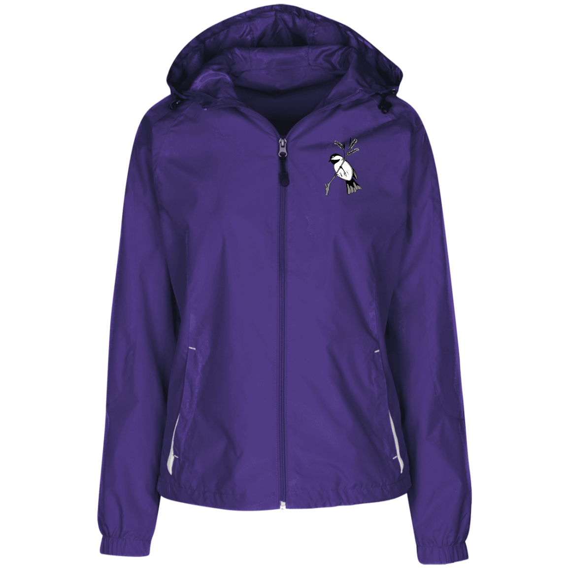 Ladies' Jersey-Lined Hooded Windbreaker (Multiple Sizes/Colours) Chickadee 1