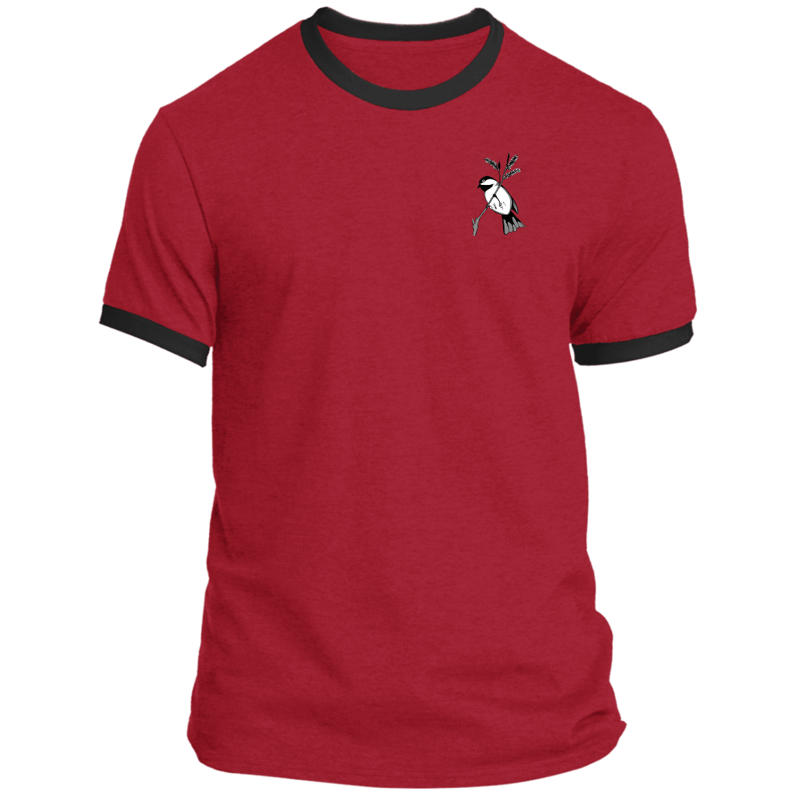 Men’s Ringer Tee (MultipleSizes/Colours) Chickadee 1